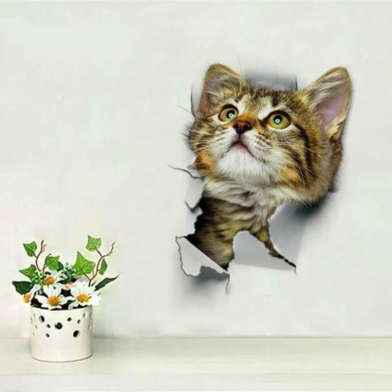 3pcs 3D Cute Cat Self-adhesive - Pvc Panel Background recensione e prezzo