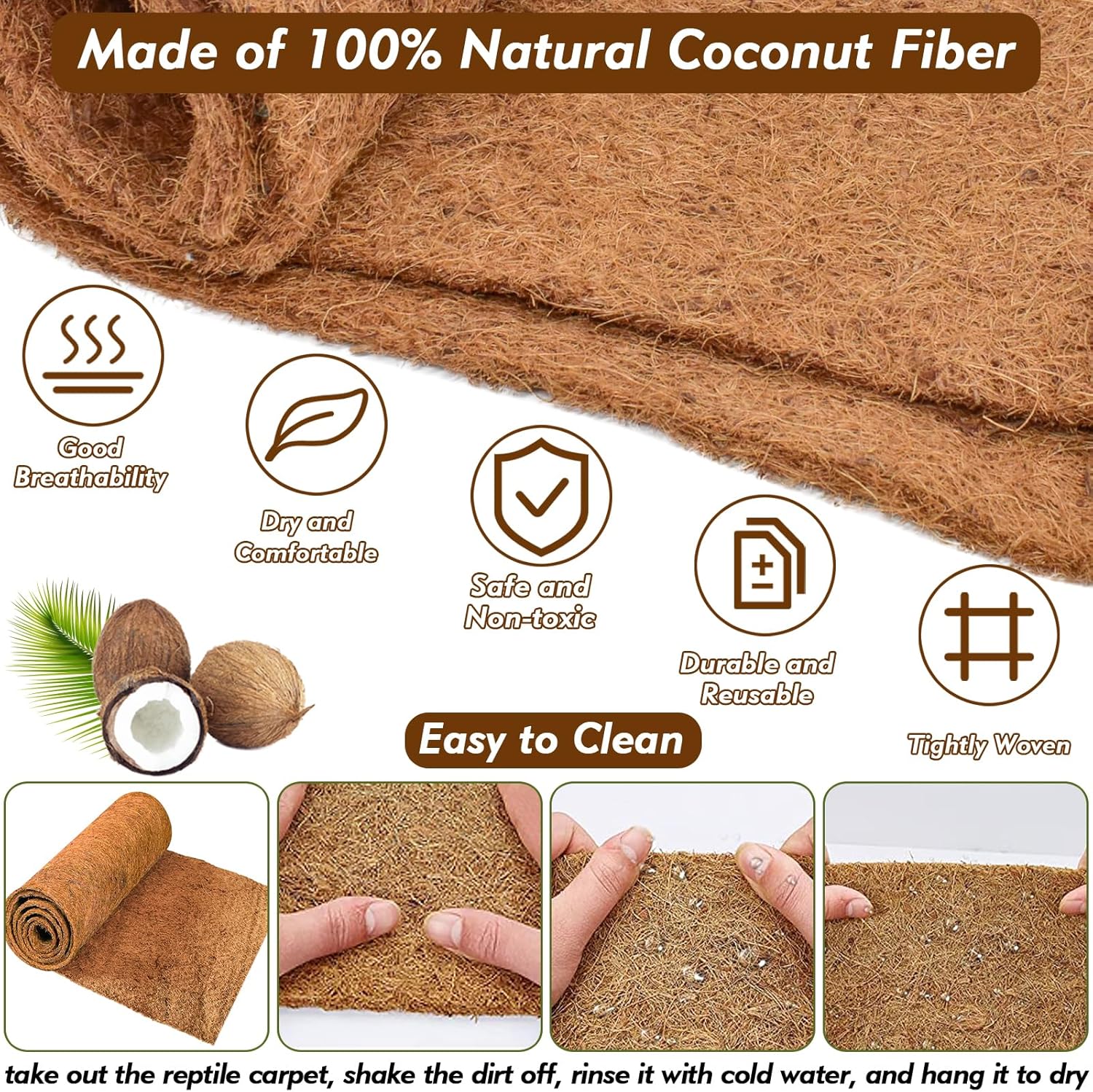 3 Rolls Reptile Carpet, 24x48i - Substrate Coconut Fiber recensione e prezzo