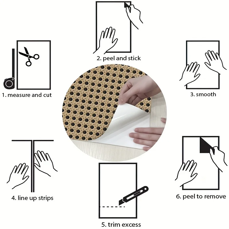 45cm Retro Rattan Pattern Self - Pvc Panel Background recensione e prezzo