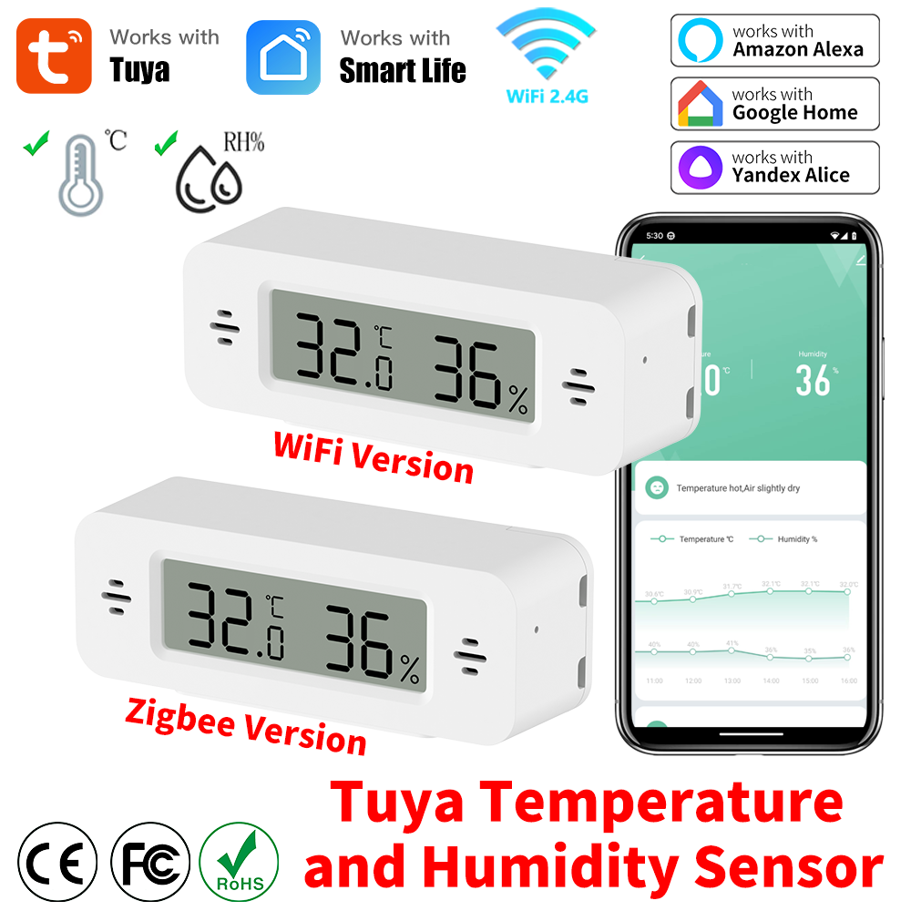 Tuya WiFi/Zigbee Temperature H - Digital Hygrometer Probe recensione e prezzo