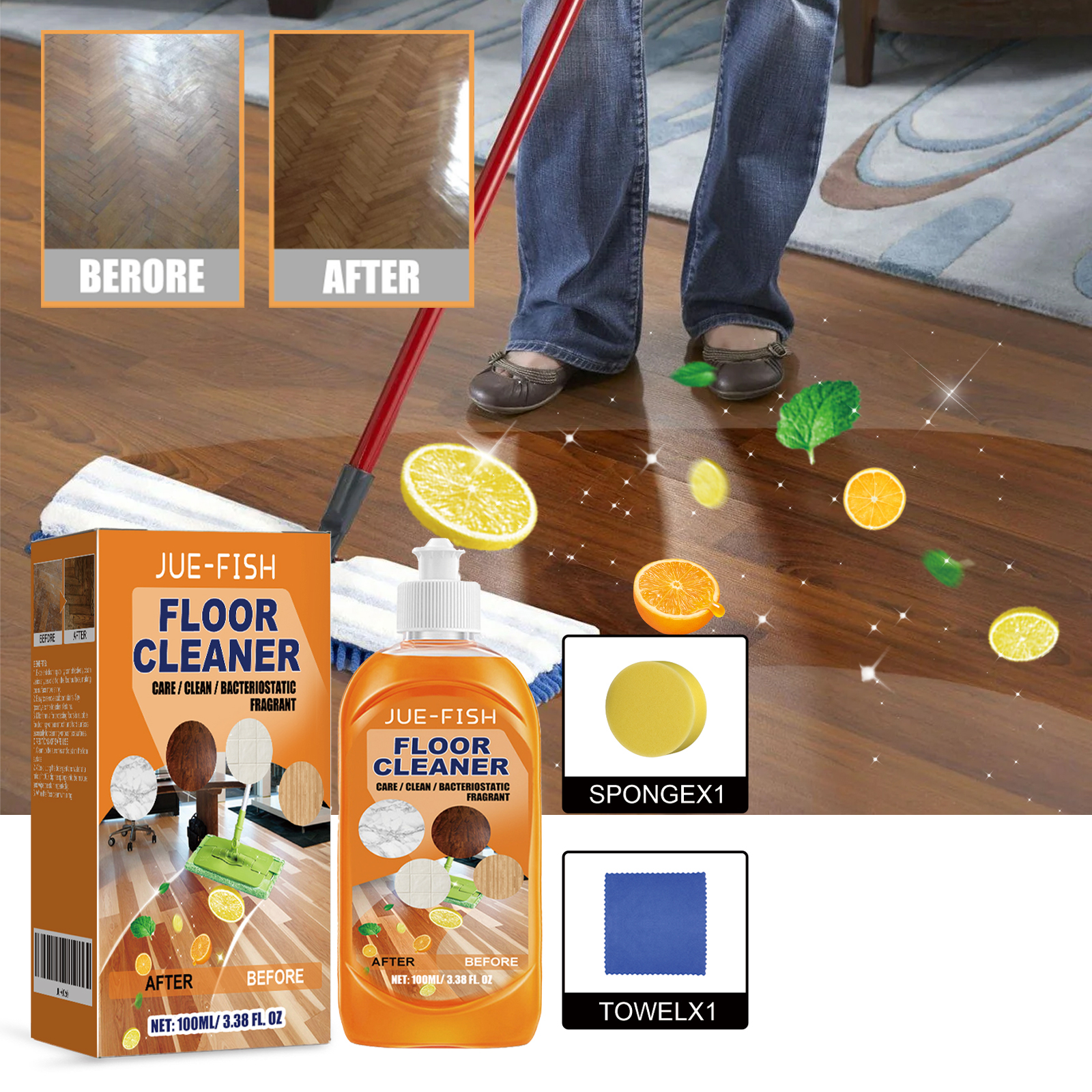 Jue Fish Floor Cleaner Set For - Ceramic Tile Floor recensione e prezzo