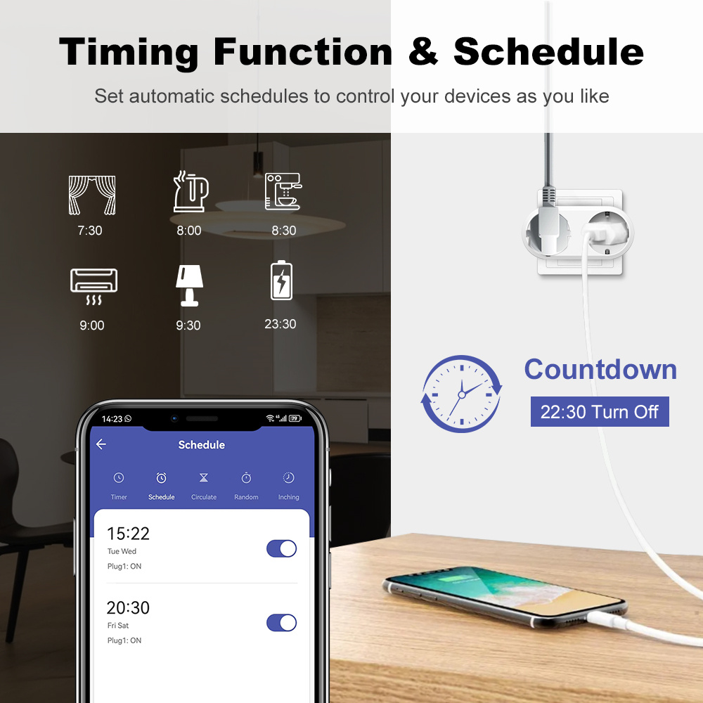 WiFi Smart Plug Dual Outlet 16 - Timer Dual Outlet recensione e prezzo