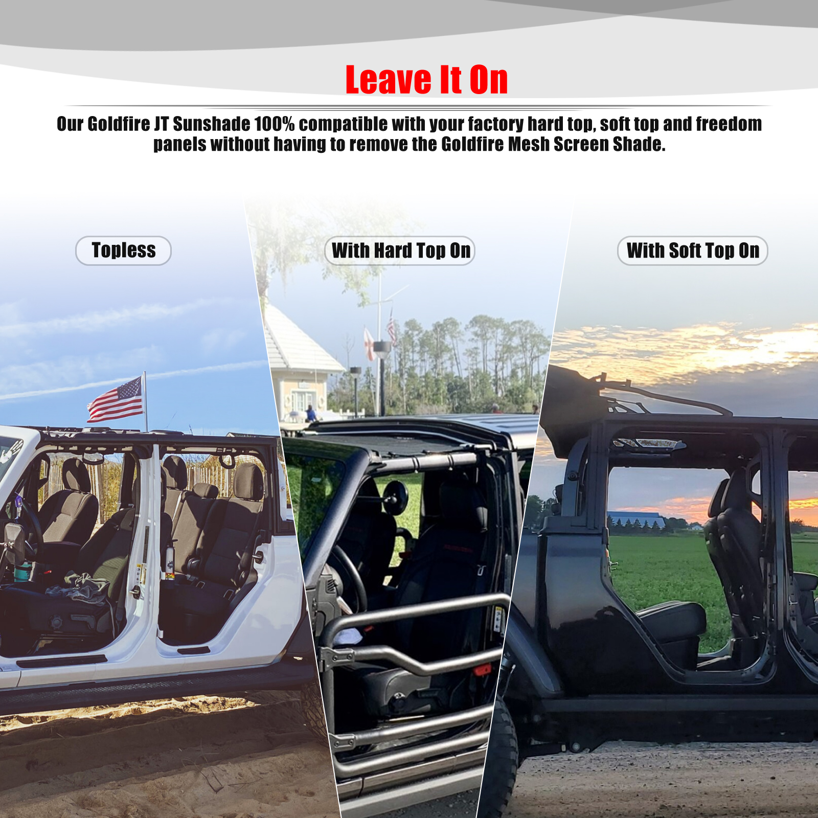 For Jeep Gladiator JT 4 Door A - Screen Top Mesh recensione e prezzo