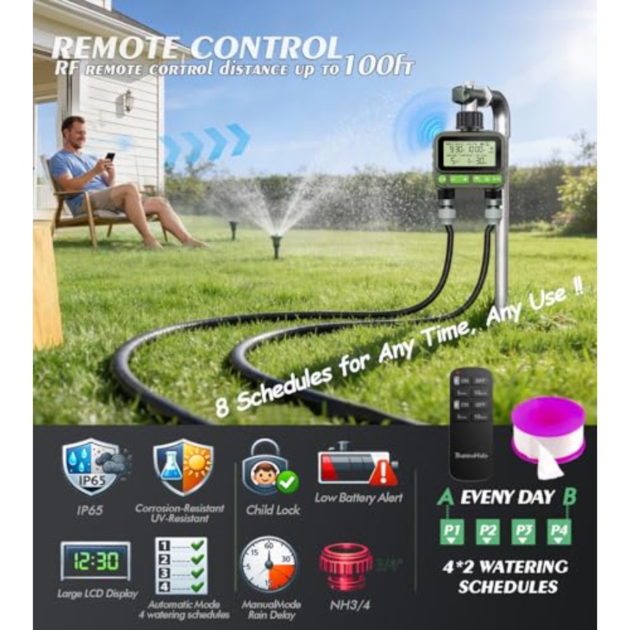 Smart Sprinkler Timer for Lawn - Timer Dual Outlet recensione e prezzo