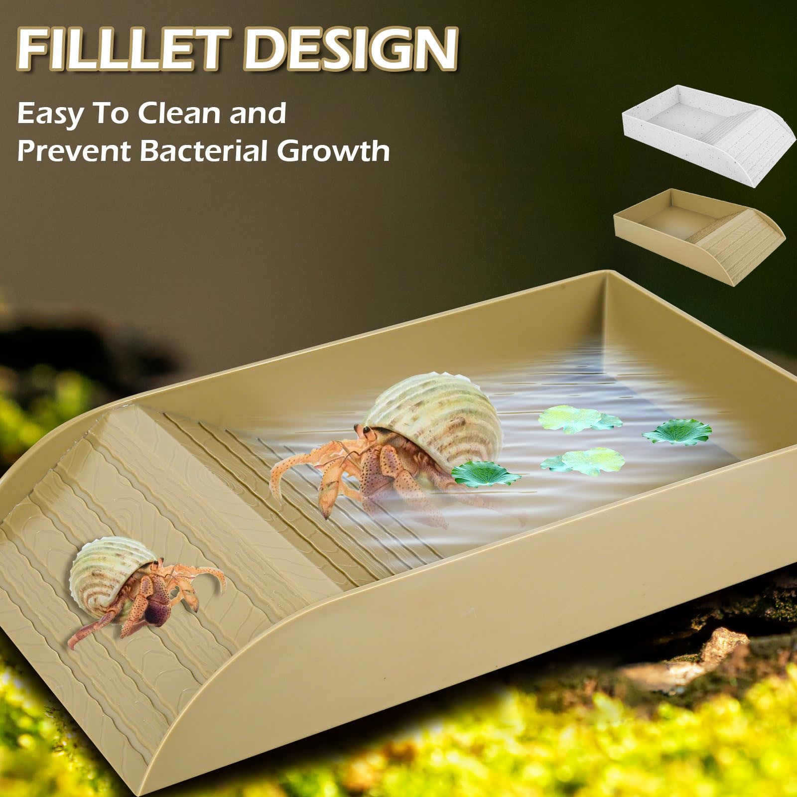 Anti Slip Tortoise Bath Dish T - Water Dish Reptile recensione e prezzo