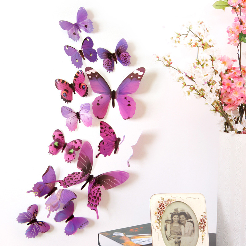 12Pcs 3D Butterfly Wall Sticke - Pvc Panel Background recensione e prezzo