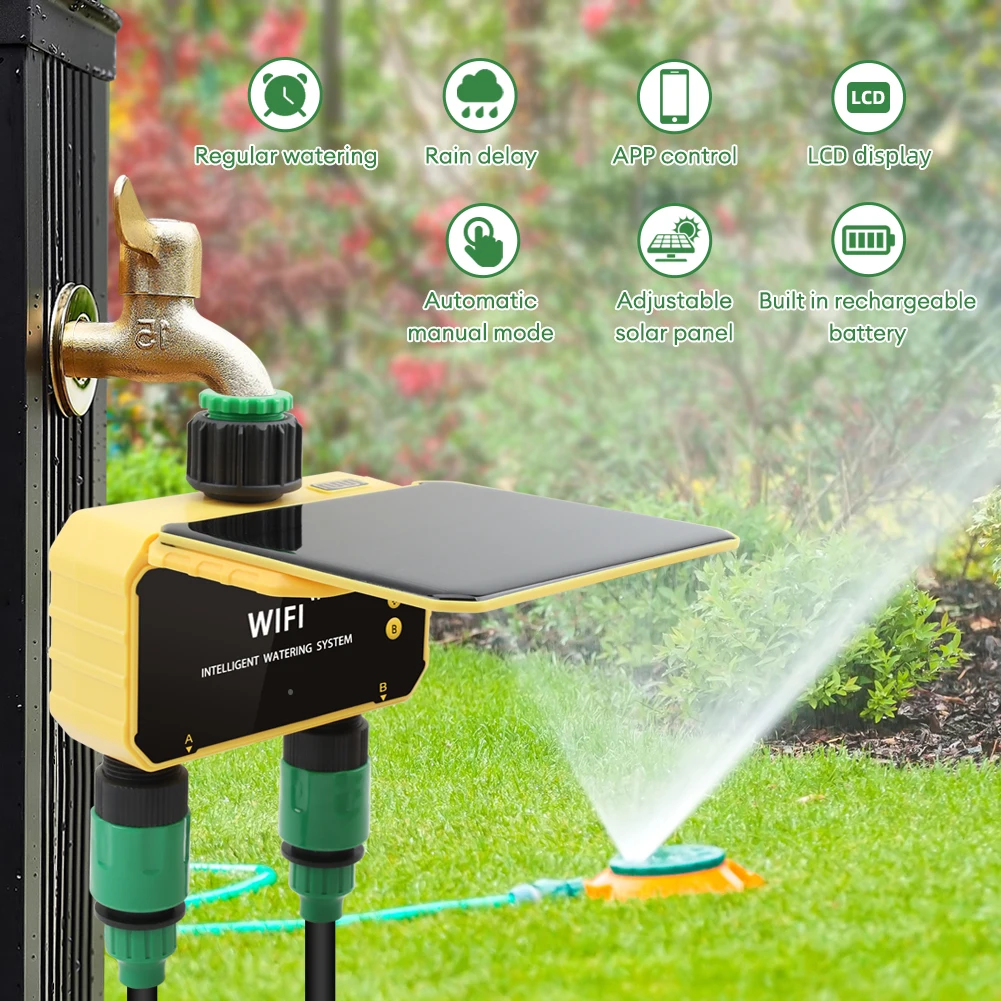 WiFi Solar Timer Dual Water Va - Timer Dual Outlet recensione e prezzo
