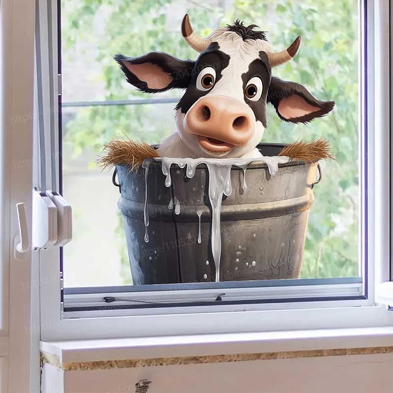 Cute Cow Wall Stickers Self-Ad - Pvc Panel Background recensione e prezzo