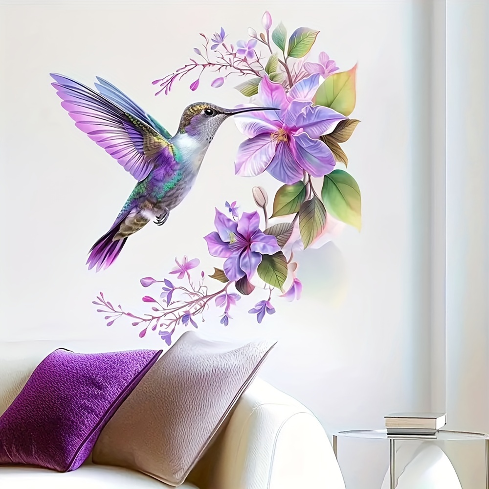 1 Purple Flower and Hummingbir - Pvc Panel Background recensione e prezzo