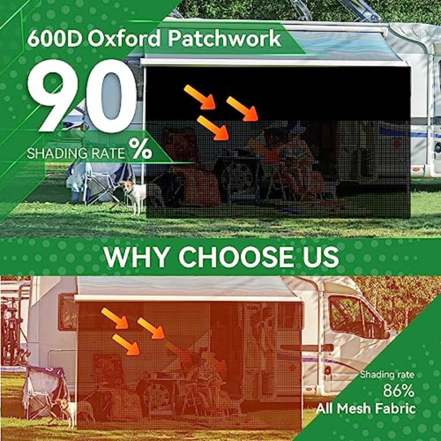 RV Awning Shade Screen 9' x 15 - Screen Top Mesh recensione e prezzo