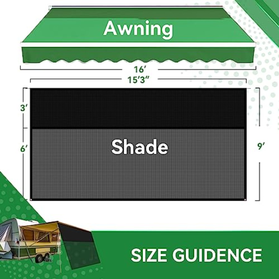 RV Awning Shade Screen 9' x 15 - Screen Top Mesh recensione e prezzo