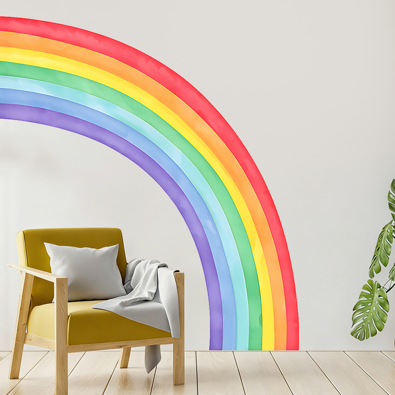Large Rainbow Wall Stickers Se - Pvc Panel Background recensione e prezzo