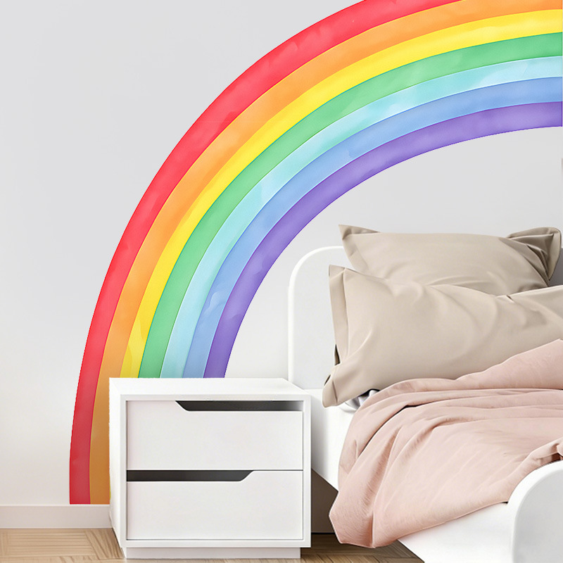 Large Rainbow Wall Stickers Se - Pvc Panel Background recensione e prezzo